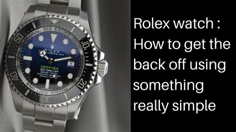 how to take rolex off